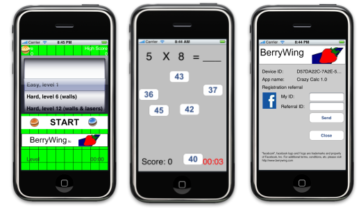BerryWing screen shots